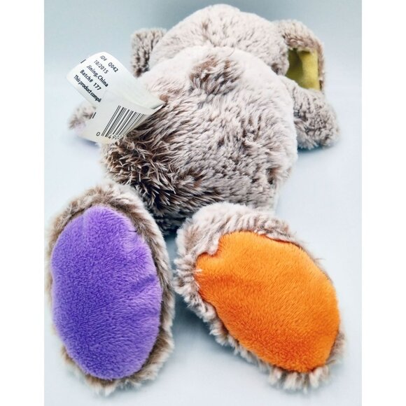 Bunny Plush Kellytoy Light Brown Stuffed Animal Colorful Paws Ears Easter 12 In - Picture 9 of 15